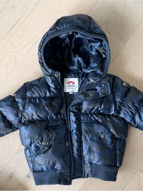 Appaman Navy Camouflage Puffer Jacket with Hood